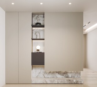 夹吊设计高级感装修木制品定制柜