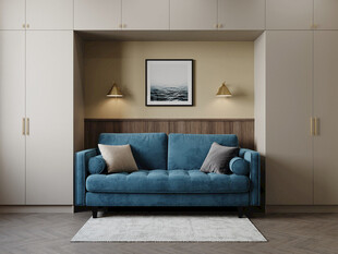 围合高级感装修木作厨房餐边柜子