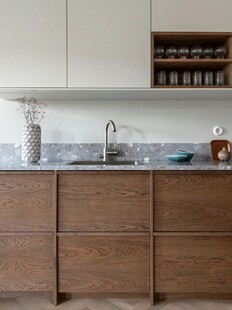 骨骼线胡桃木复古中式风格柜子门