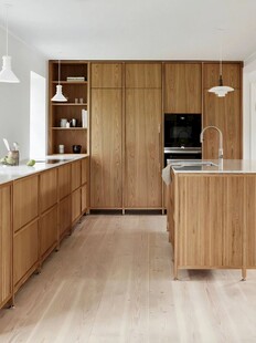 骨骼线胡桃木复古中式风格柜子门