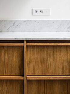 骨骼线胡桃木复古中式风格柜子门