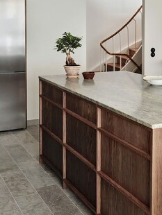 骨骼线胡桃木复古中式风格柜子门