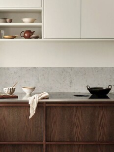 骨骼线胡桃木复古中式风格柜子门