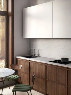 骨骼线胡桃木复古中式风格柜子门