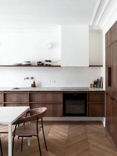 骨骼线胡桃木复古中式风格柜子门