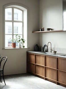 骨骼线胡桃木复古中式风格柜子门