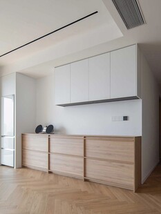 骨骼线胡桃木复古中式风格柜子门