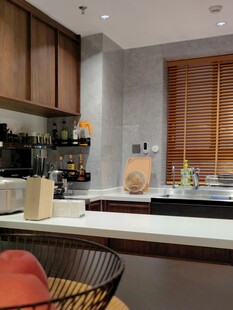 骨骼线胡桃木复古中式风格柜子门