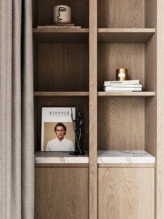 骨骼线胡桃木复古中式风格柜子门