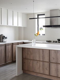 骨骼线胡桃木复古中式风格柜子门