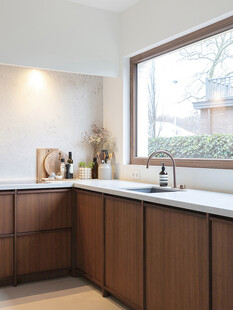 骨骼线胡桃木复古中式风格柜子门