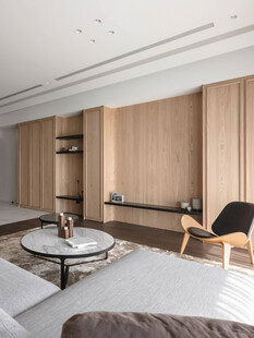 骨骼线胡桃木复古中式风格柜子门