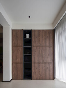 骨骼线胡桃木复古中式风格柜子门