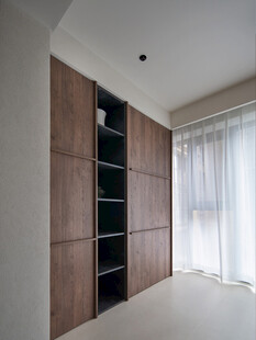 骨骼线胡桃木复古中式风格柜子门