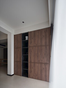 骨骼线胡桃木复古中式风格柜子门