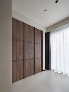 骨骼线胡桃木复古中式风格柜子门