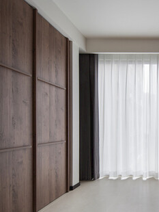 骨骼线胡桃木复古中式风格柜子门