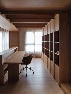 骨骼线胡桃木复古中式风格柜子门