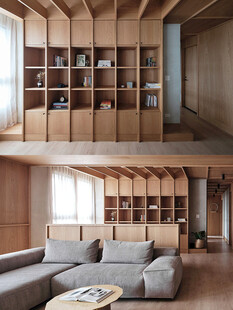 骨骼线胡桃木复古中式风格柜子门