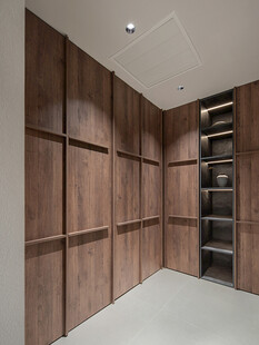 骨骼线胡桃木复古中式风格柜子门