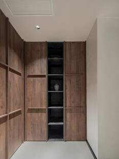 骨骼线胡桃木复古中式风格柜子门