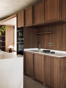 骨骼线胡桃木复古中式风格柜子门