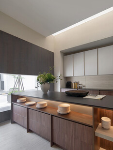 骨骼线胡桃木复古中式风格柜子门