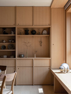 骨骼线胡桃木复古中式风格柜子门