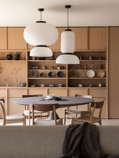 骨骼线胡桃木复古中式风格柜子门