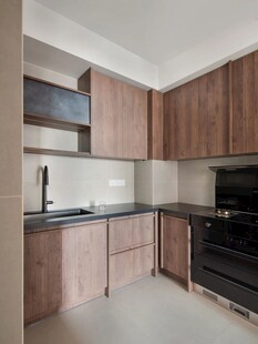 骨骼线胡桃木复古中式风格柜子门