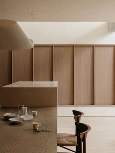 骨骼线胡桃木复古中式风格柜子门