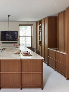 骨骼线胡桃木复古中式风格柜子门