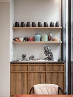 骨骼线胡桃木复古中式风格柜子门