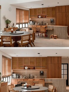 骨骼线胡桃木复古中式风格柜子门