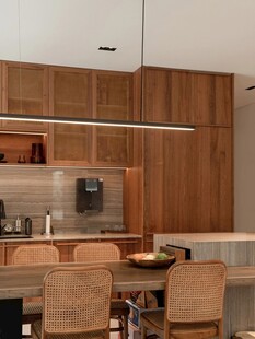 骨骼线胡桃木复古中式风格柜子门