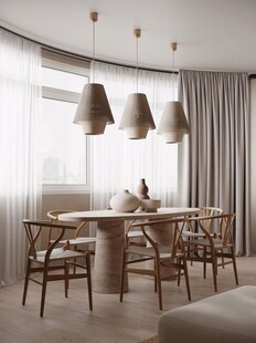 骨骼线胡桃木复古中式风格柜子门