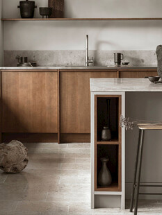 骨骼线胡桃木复古中式风格柜体门