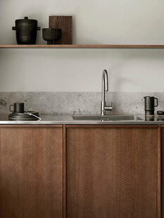 骨骼线胡桃木复古中式风格柜体门