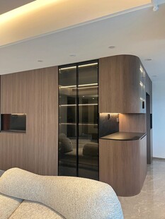 全屋定制弧形转角柜子柜体装修