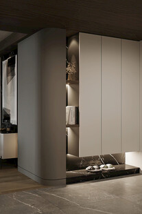 全屋定制弧形转角柜子柜体装修