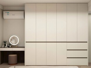 一门到顶分段衣柜高级感全屋定制