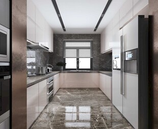 餐厅厨房餐边柜岛台现代简约装修