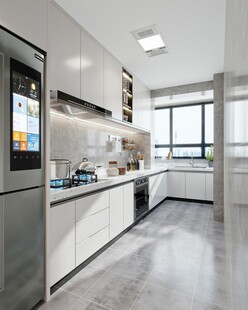 餐厅厨房餐边柜岛台现代简约装修