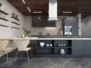 餐厅厨房餐边柜岛台现代简约装修