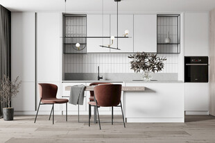 餐厅厨房餐边柜岛台现代简约装修