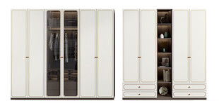 衣帽间卧室柜子新中式简约效果图