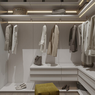 衣帽间卧室柜子新中式简约效果图