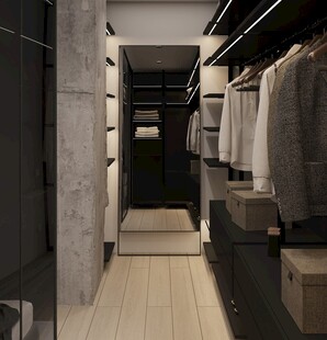 衣帽间卧室柜子新中式简约效果图