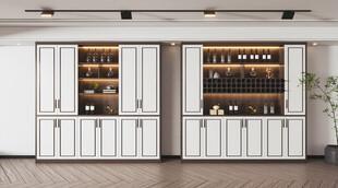 酒柜厨房餐边柜展示柜开放格家装