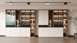 酒柜厨房餐边柜展示柜开放格家装